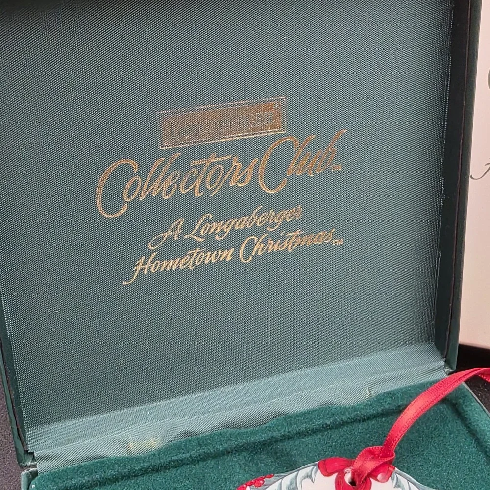 1999 Longaberger Collectors Club HOMETOWN CHRISTMAS Riding‎ Thru Snow Ornament